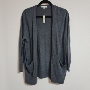 NWT Madewell Gray Open-Front Cardigan Sweater